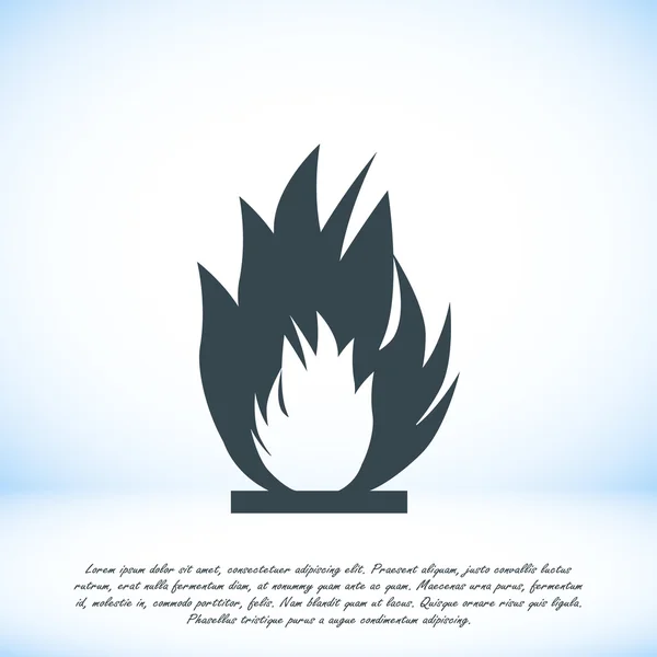 Feuer-Ikone — Stockvektor