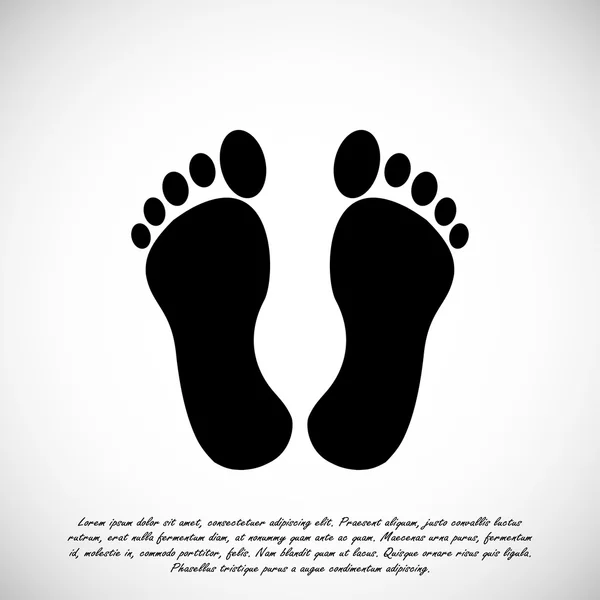 Feet flat icon — Stock Vector