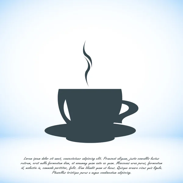 Kaffee-Flach-Symbol — Stockvektor