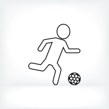  Futbol oyuncu düz simgesi