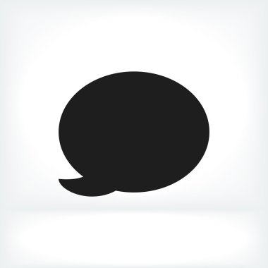 Konuşma balonu düz simgesinin