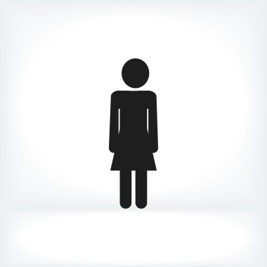 soyut kadın siluet simge