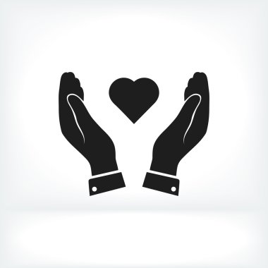 Ellerin simgesinde kalp