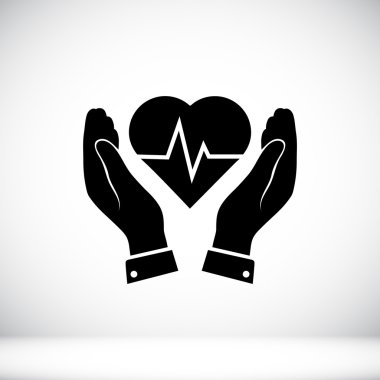 Ellerin simgesinde kalp