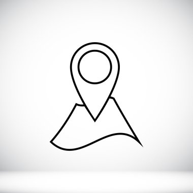  harita simgesi iğne ile