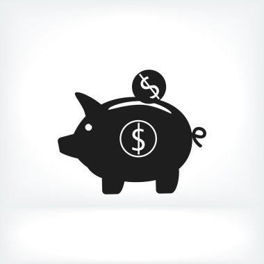 Sikke simge ile Piggy banka