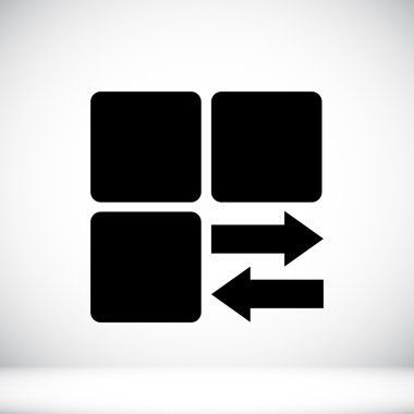 Infographic tarz küp simgesini