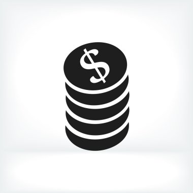 para sikke düz simgesi