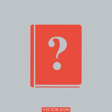 kitap ve soru işareti simgesi