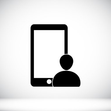 Telefon görüşmesi düz simgesi