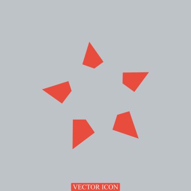 düz soyut yıldız simgesi