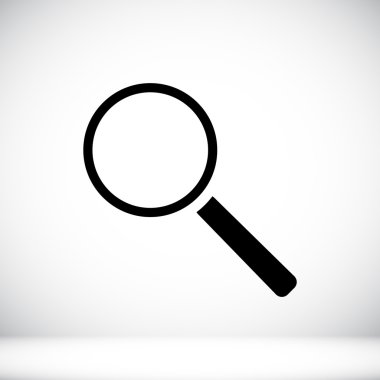 Büyüteç düz simge