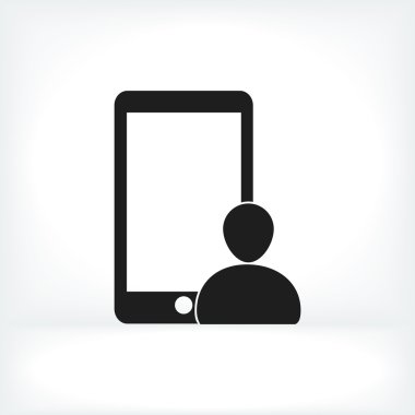 Telefon görüşmesi düz simgesi