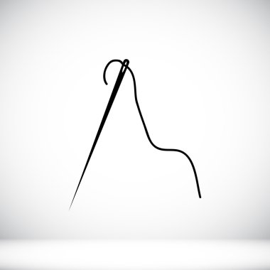 İş parçacığı ve iğne simgesi