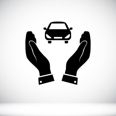 Ellerin simgesinde araba