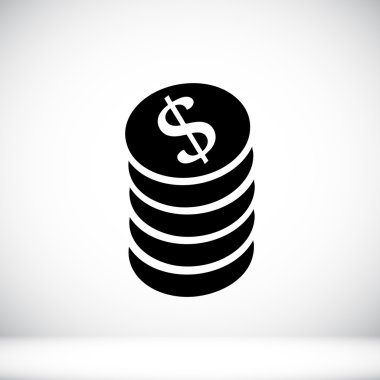 para sikke düz simgesi