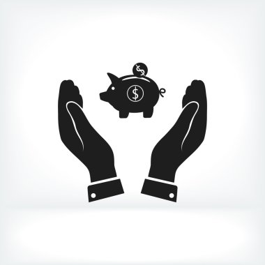 servet ve elleri düz simgesi