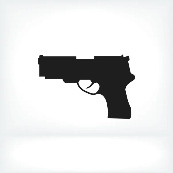Arma, icona della pistola — Vettoriale Stock