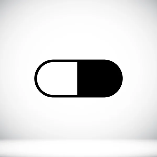 Medische capsule pictogram — Stockvector