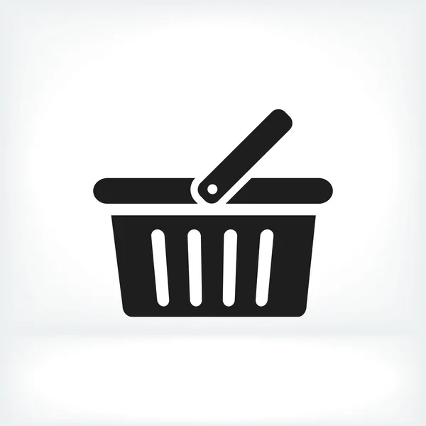 Shopping basket flat icon — Stock Vector