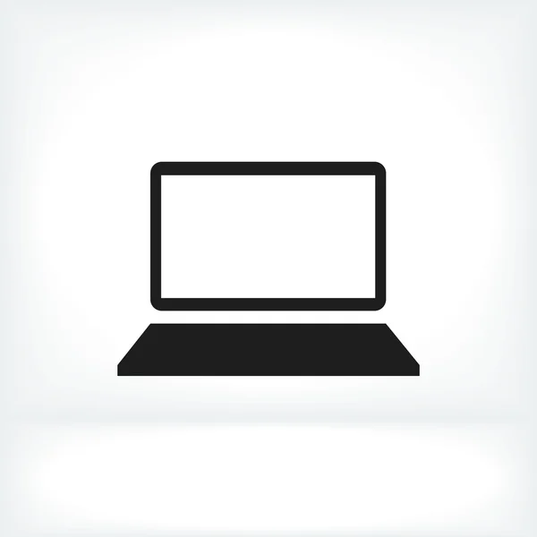 Počítač notebook ikona — Stockový vektor