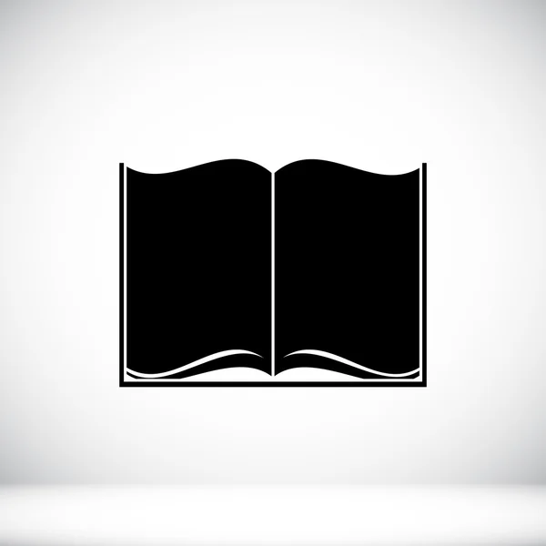 Libro abierto icono — Vector de stock