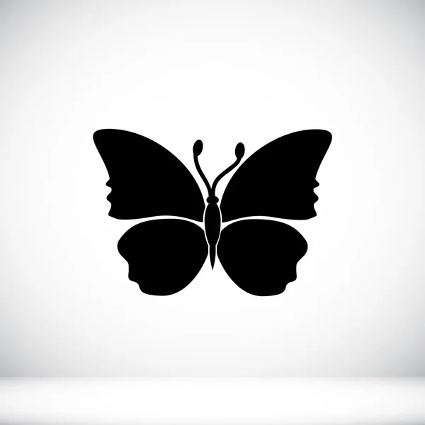 Icône logo papillon — Image vectorielle