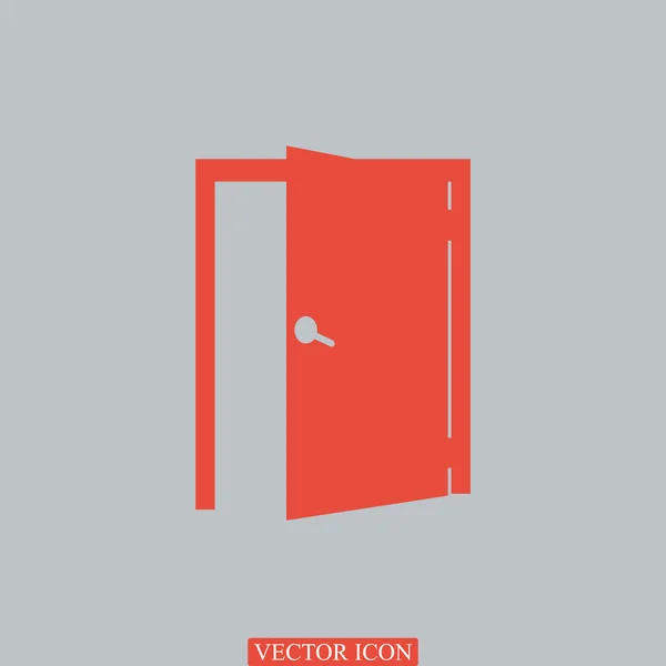 Membuka ikon pintu - Stok Vektor
