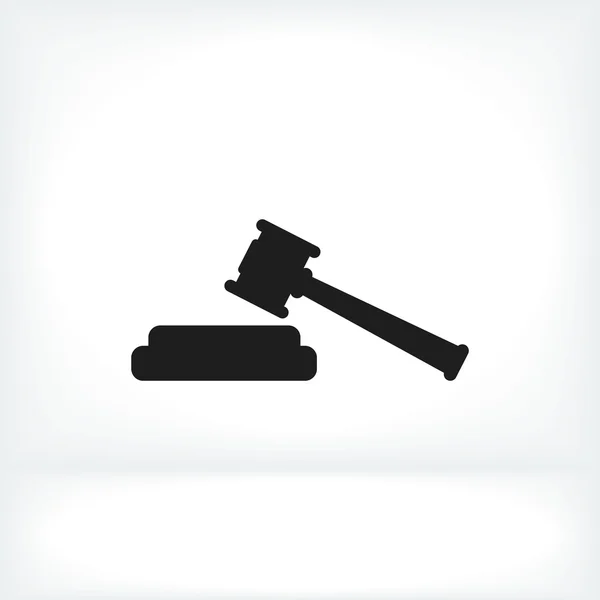 Juiz martelo ícone — Vetor de Stock