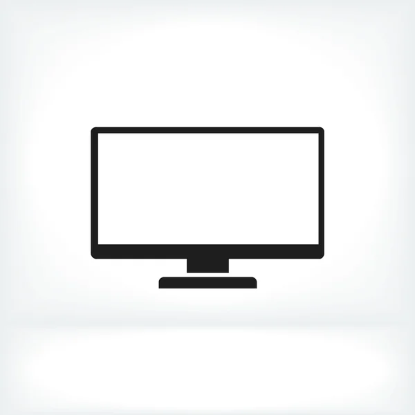 TV, platte televisie-pictogram — Stockvector
