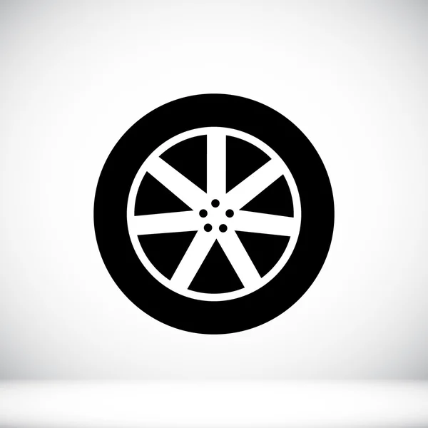 Auto wiel pictogram — Stockvector