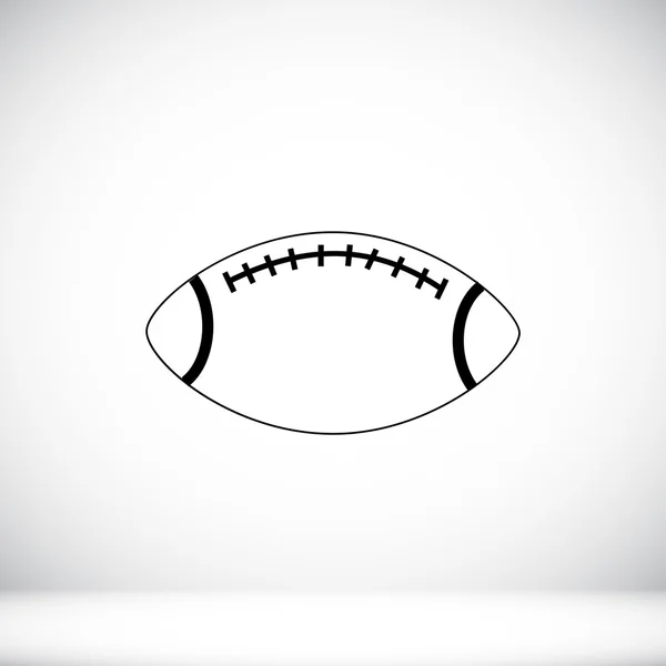 Icono plano de pelota de rugby — Vector de stock