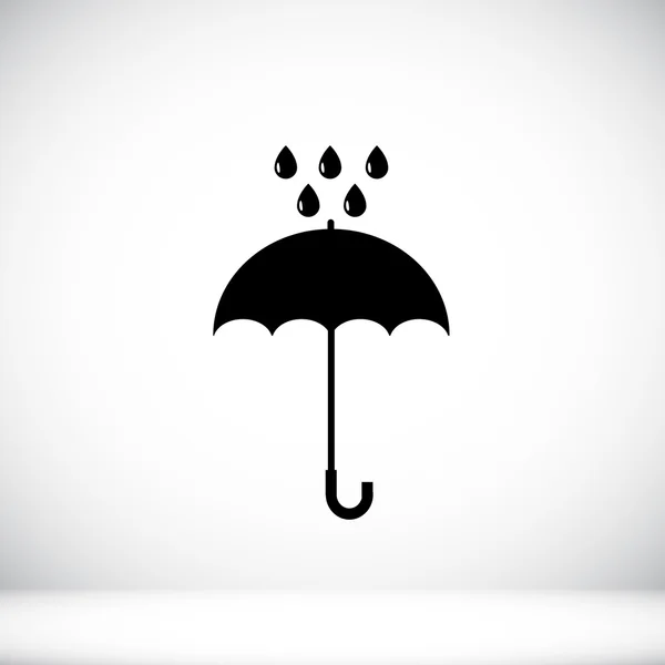 Umbrella and rain drops icon — Stock Vector