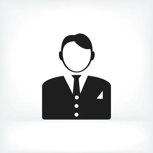 Hombre de negocios avatar icono — Vector de stock