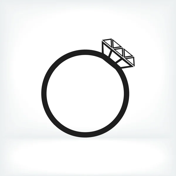 Diamanten ring icoon — Stockvector