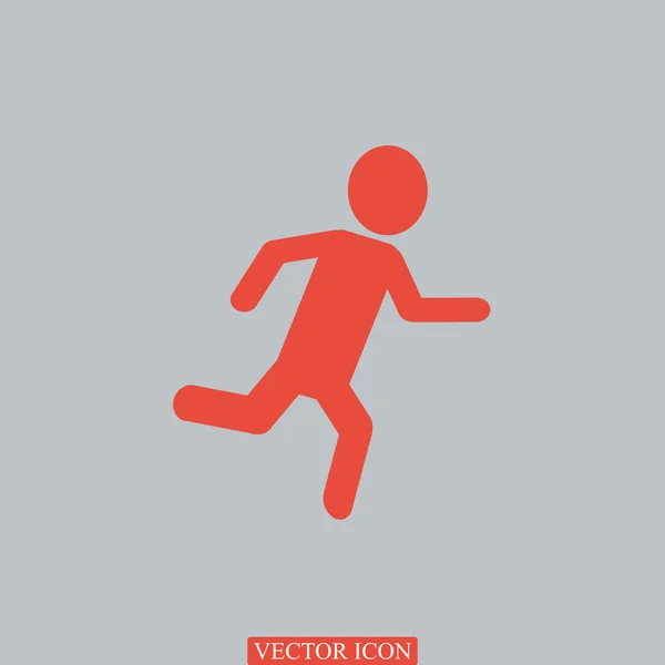 Running Man flache Ikone — Stockvektor