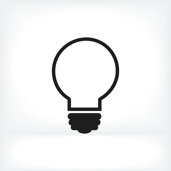 Pictograph glödlampa flat ikonen — Stock vektor