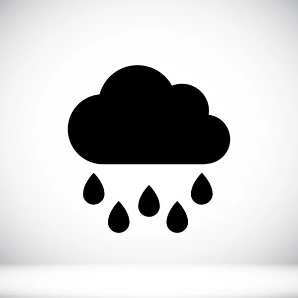 Tiempo, nube icono plano — Vector de stock