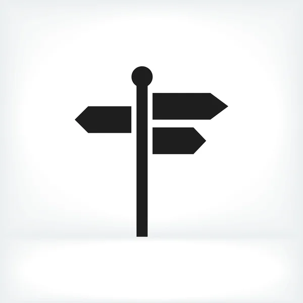 Navigation signpost flat icon — Stock Vector