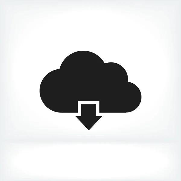 Download vom Cloud-Symbol — Stockvektor