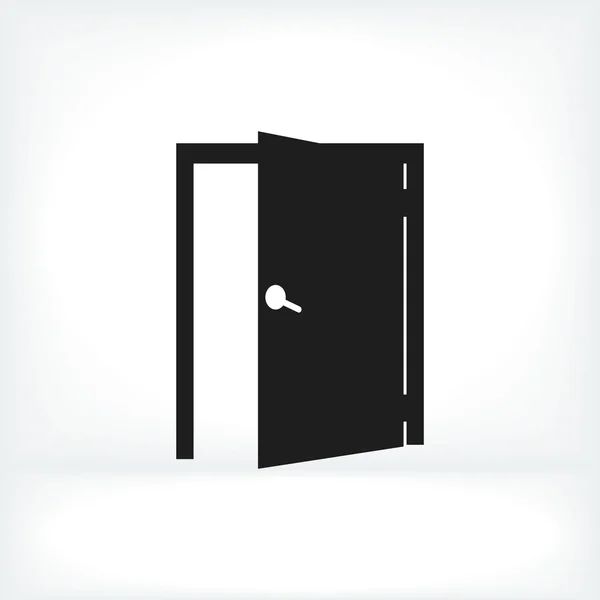 Icono de puerta abierta — Vector de stock