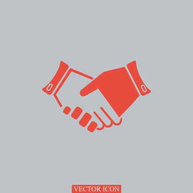 iş el sıkışma düz simgesi 