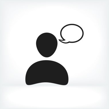 Sohbet, diyalog düz simgesi