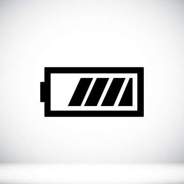 şarj pil düz simgesi