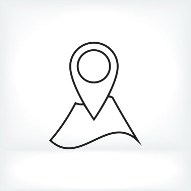  harita simgesi iğne ile