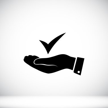 düz simgesi onaylamak