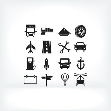 taşıma düz simgeler kümesi