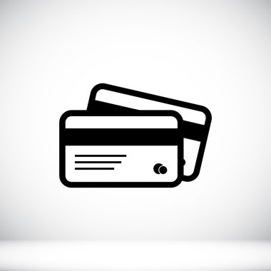 kredi kartları düz simgesi