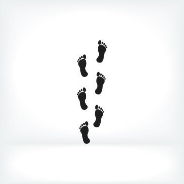 insan ayak izleri iz simgesi