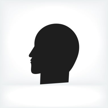 İnsan kafa düz simgesi